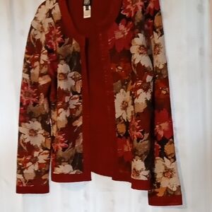 Floral Women's Cardigan Sweater